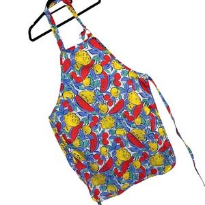 VTG Retro Fruit Print Apron 100% Cotton Kitchen Cooking Baking BBQ‎ Ritz 70s
